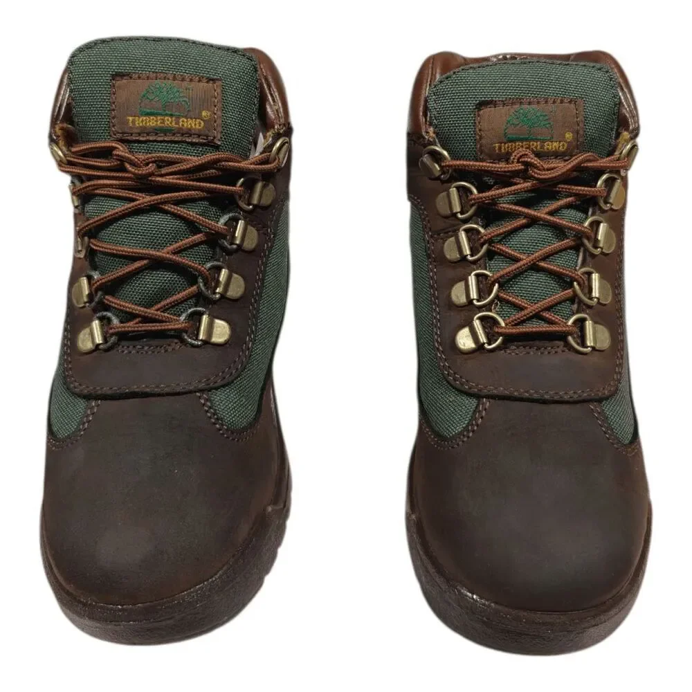 TIMBERLAND Field Mid 'Brown/Dark Olive' Hiking Boot Kid's Size 4